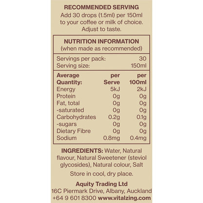 Vital Zing Cafe Drops Vanilla 40ml - Vital Zing