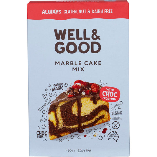 Well & Good Marble Cake Mix with Choc Frosting 460g - Well & Good