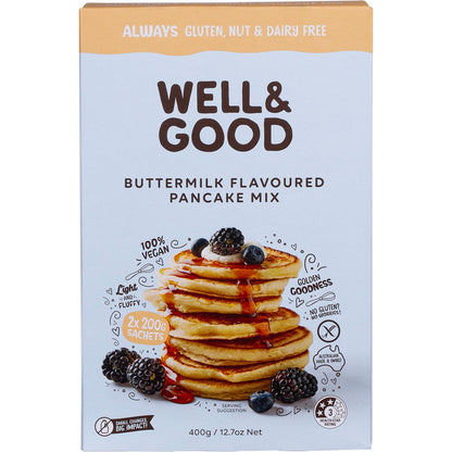 Well & Good Buttermilk Flavoured Pancake Mix 2x200g - Well & Good