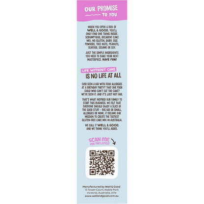 Well & Good All Purpose Cake Mix 40% Less Sugar 400g - Well & Good