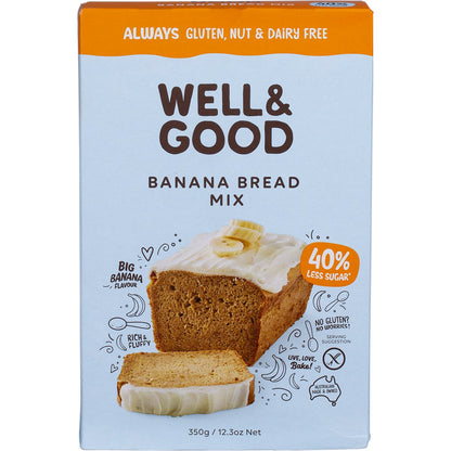 Well & Good Banana Bread Mix 40% Less Sugar 350g - Well & Good