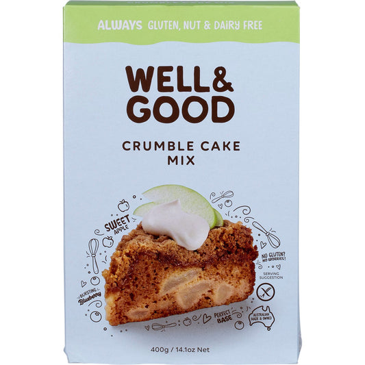 Well & Good Crumble Cake Mix 400g - Well & Good