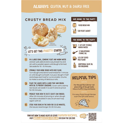 Well & Good Crusty Bread Mix 410g - Well & Good