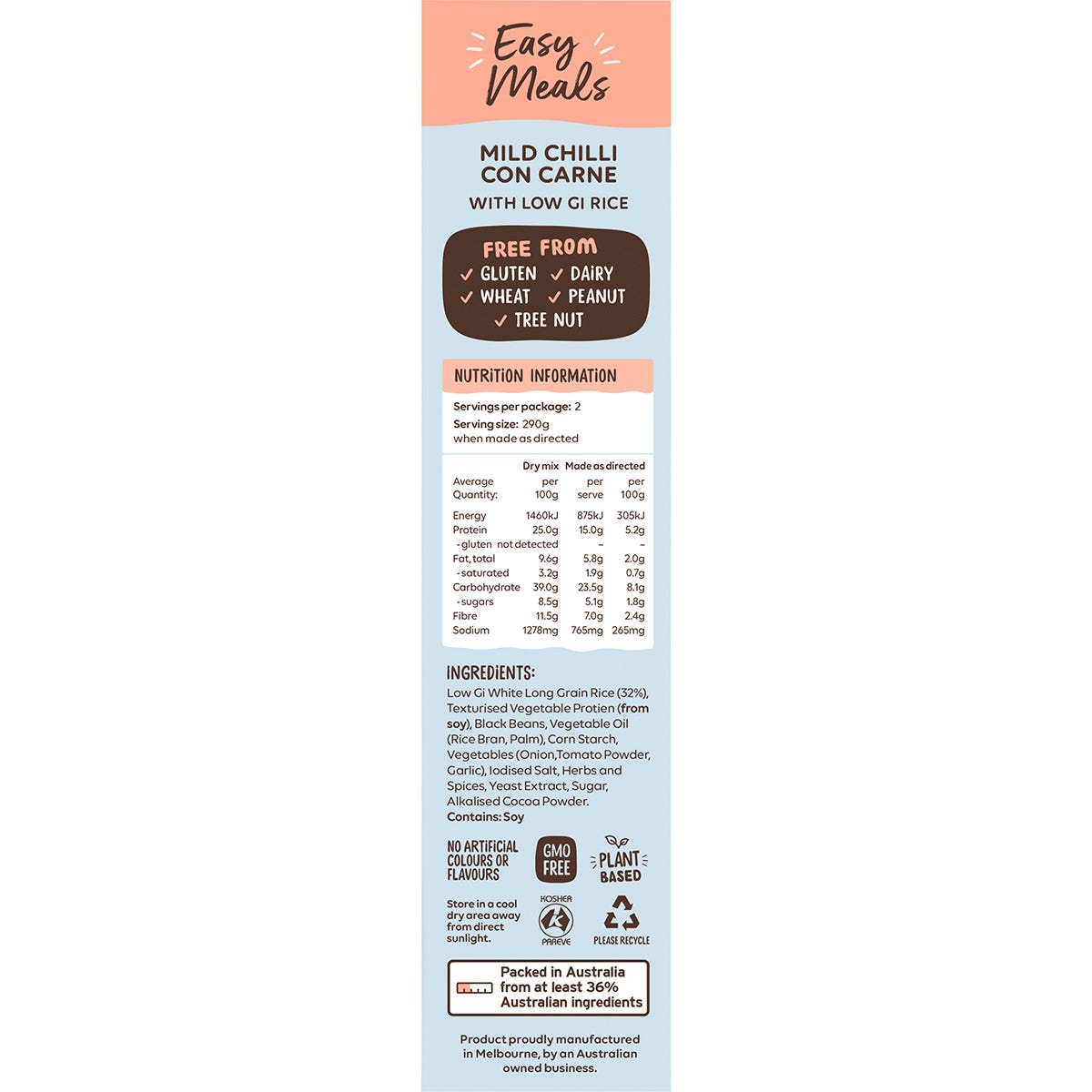 Well & Good Mild Chilli Con Carne with Low GI Rice 120g - Well & Good