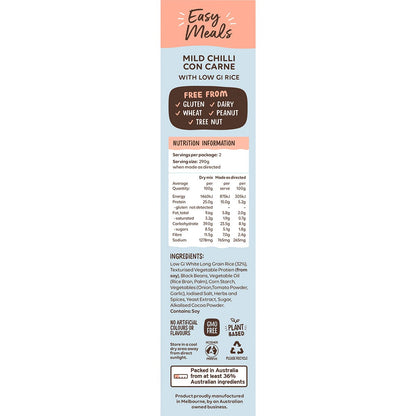 Well & Good Mild Chilli Con Carne with Low GI Rice 120g - Well & Good
