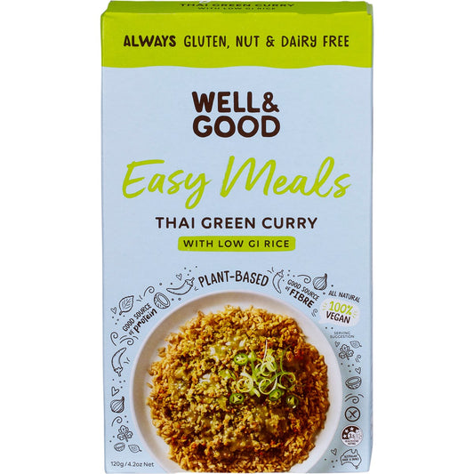 Well & Good Thai Green Curry with Low GI Rice 120g - Well & Good