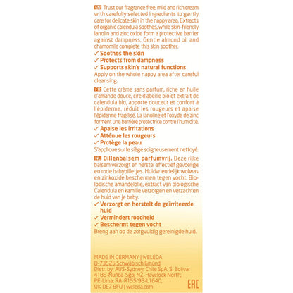 Weleda Baby Nappy Change Cream Calendula Fragrance Free 75ml - Weleda