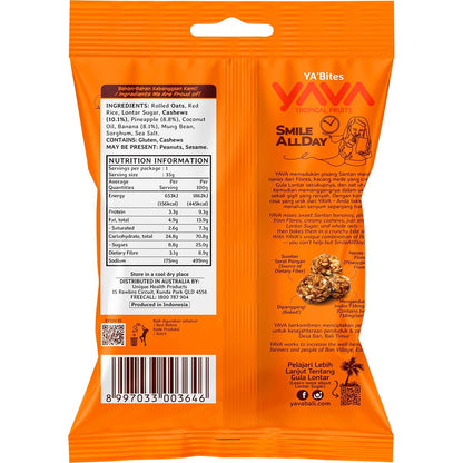 YAVA YA'Bites Granola Snack Tropical Fruits 8x35g - YAVA