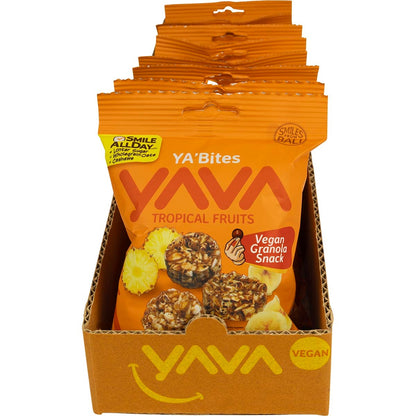 YAVA YA'Bites Granola Snack Tropical Fruits 8x35g - YAVA