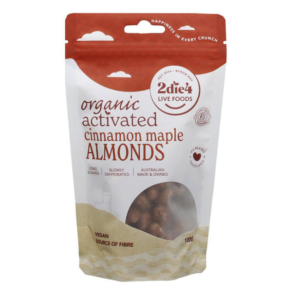 2Die4 Activated Organic Cinnamon Maple Almonds