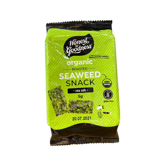 Honest to Goodness Organic Roasted Seaweed Snack - Sea Salt 5g