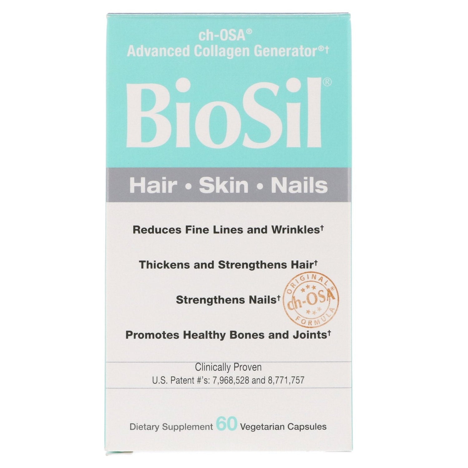 BioSil by Natural Factors, BioSil, ch-OSA Advanced Collagen Generator, 60 Vegetarian Capsules - The Supplement Shop