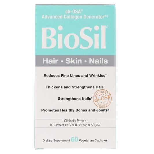 BioSil by Natural Factors, BioSil, ch-OSA Advanced Collagen Generator, 60 Vegetarian Capsules - The Supplement Shop