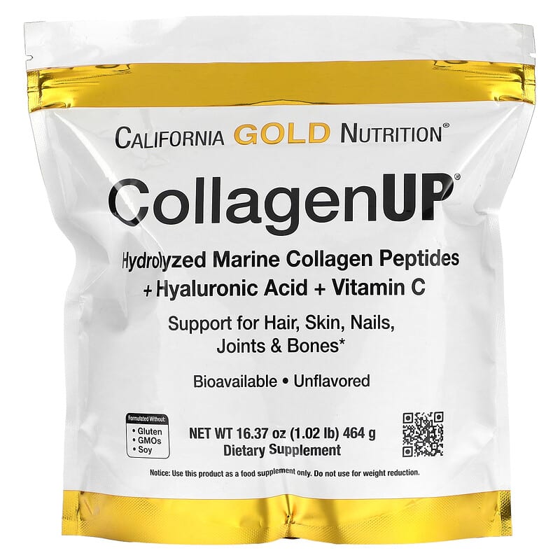 California Gold Nutrition, CollagenUP, Marine Collagen + Hyaluronic Acid + Vitamin C, Unflavoured