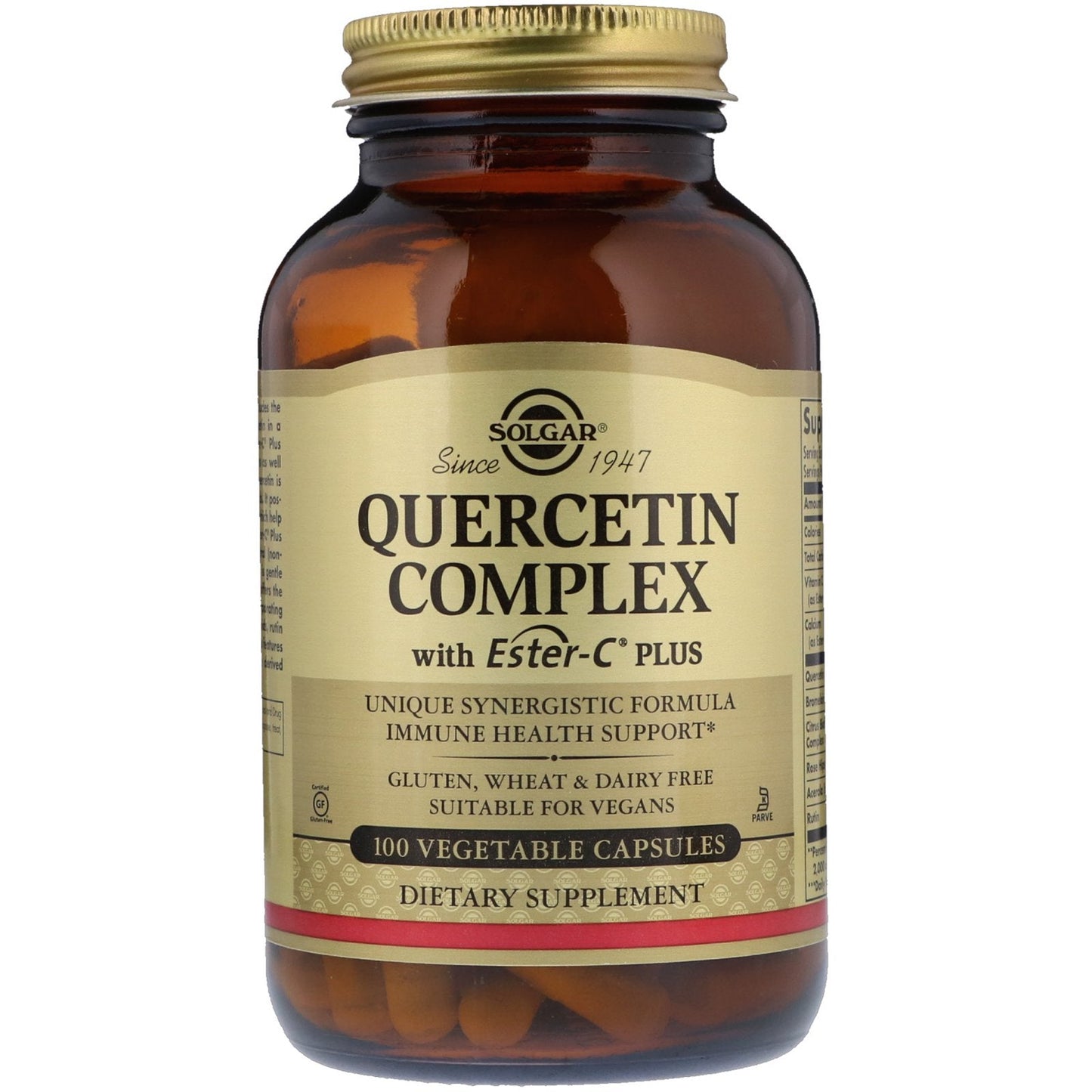 Solgar, Quercetin Complex with Ester-C Plus, 100 Vegetable Capsules - The Supplement Shop