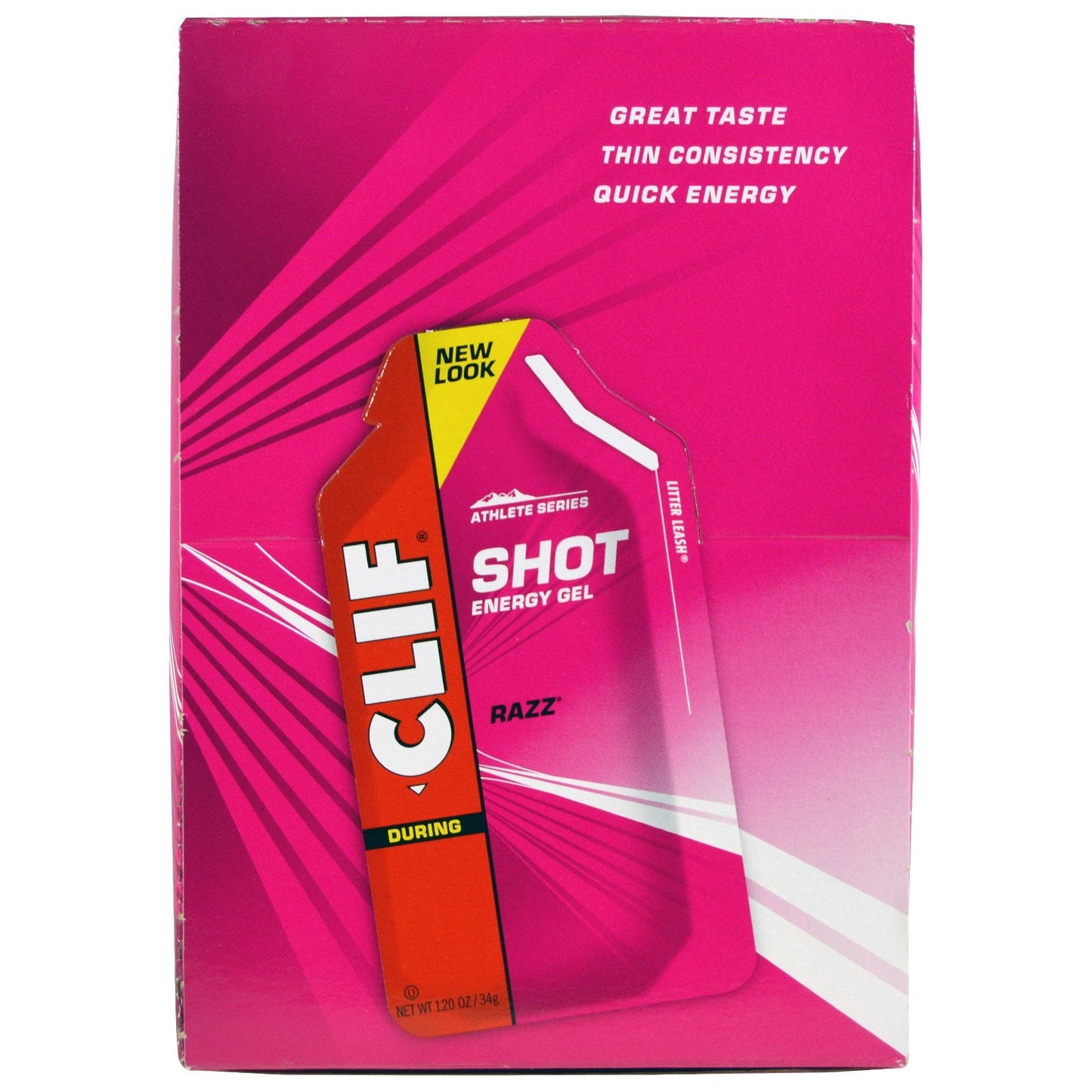 Clif Bar, Shot Energy Gel, Razz, 24 Packets, 1.20 oz (34 g) Each - The Supplement Shop