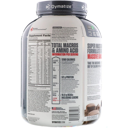 Dymatize Nutrition, Super Mass Gainer, Rich Chocolate, 6 lbs (2.7 kg) - The Supplement Shop