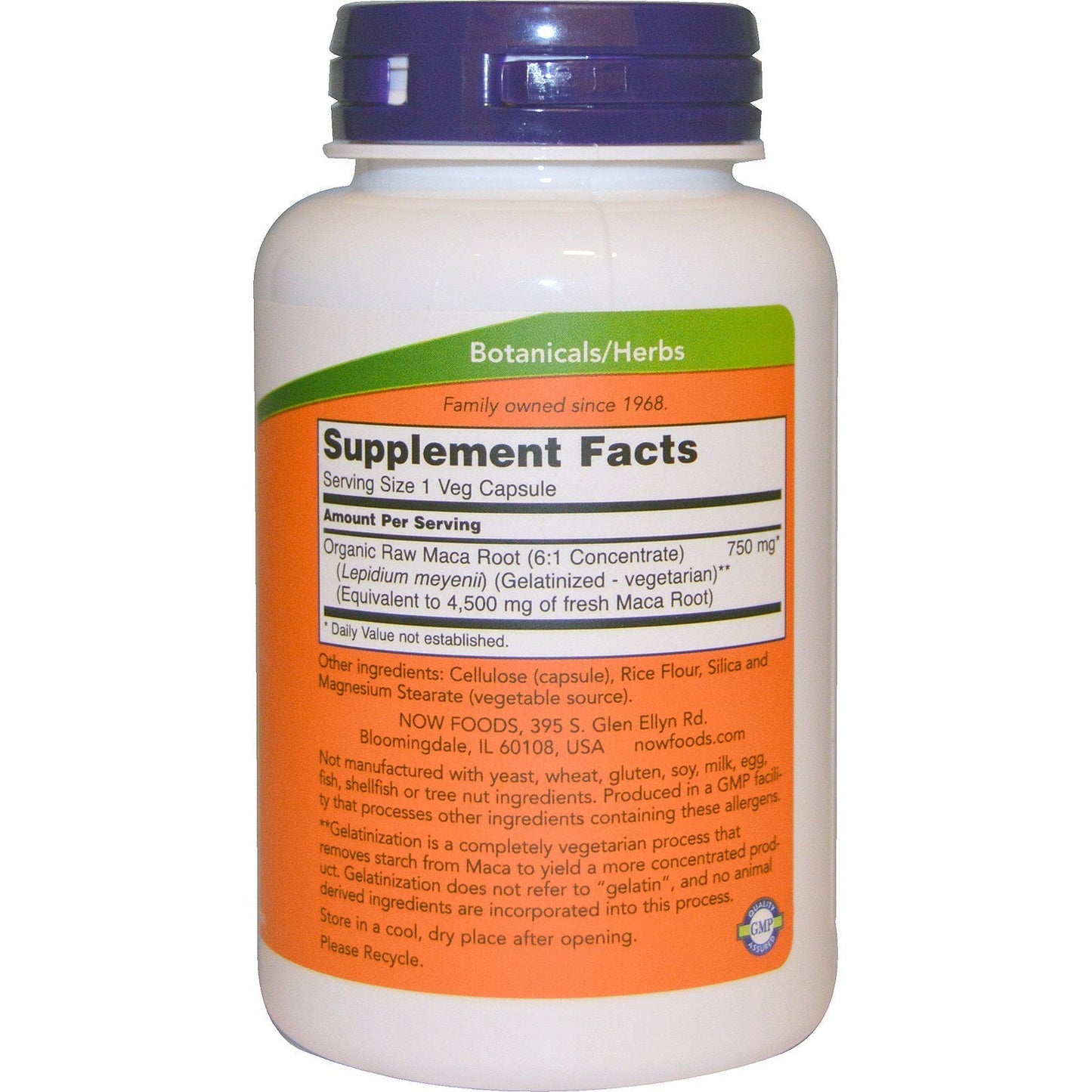 Now Foods, Maca, Raw, 750 mg, 90 Veg Capsules