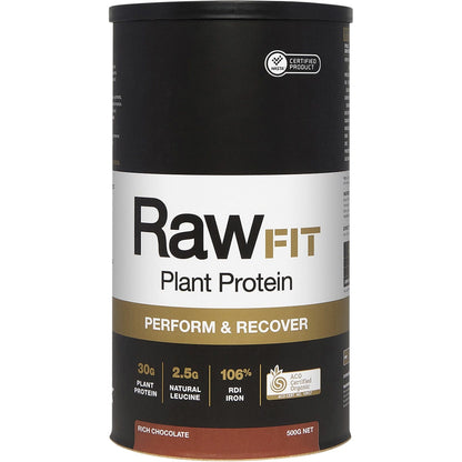 Amazonia RawFit Plant Protein Perform & Recover Rich Chocolate 500g