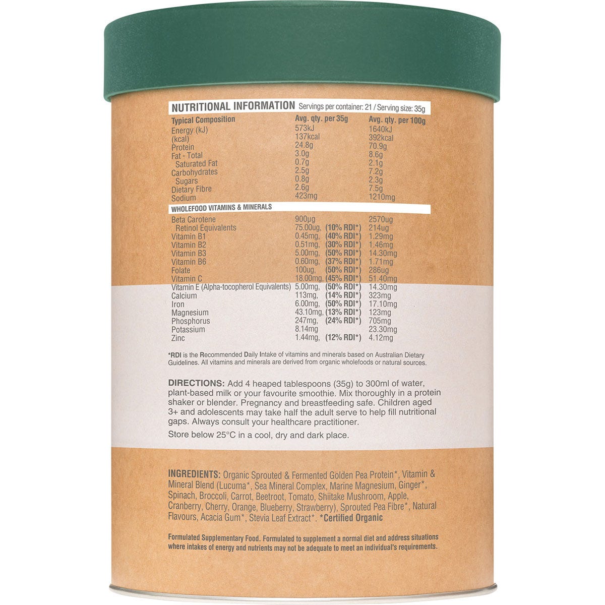 Amazonia Raw Protein Daily Nourish Vanilla 750g