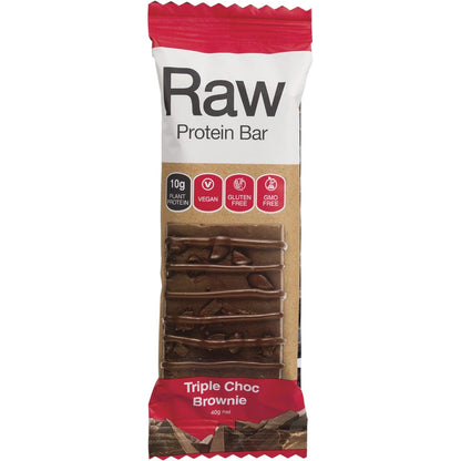 Amazonia Raw Protein Bar Triple Choc Brownie 10x40g