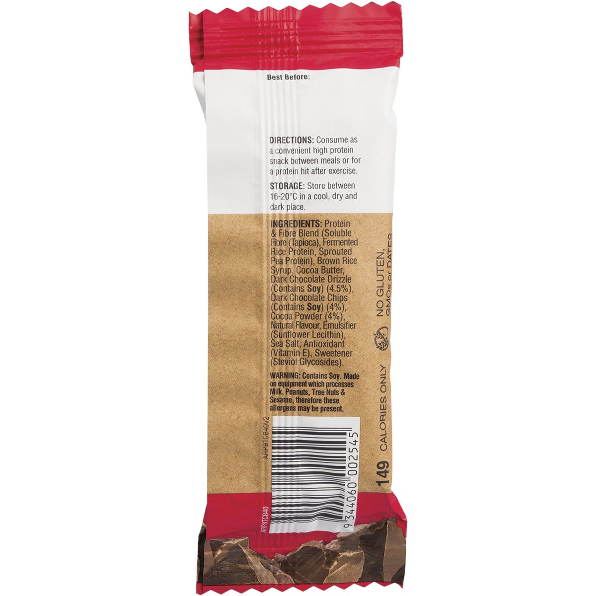 Amazonia Raw Protein Bar Triple Choc Brownie 10x40g