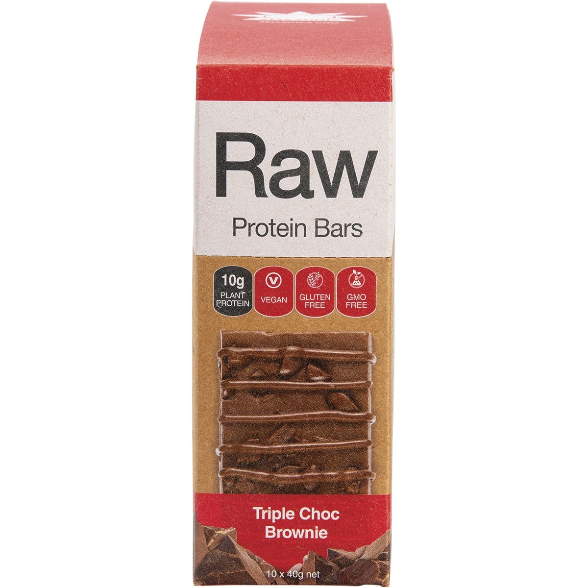 Amazonia Raw Protein Bar Triple Choc Brownie 10x40g