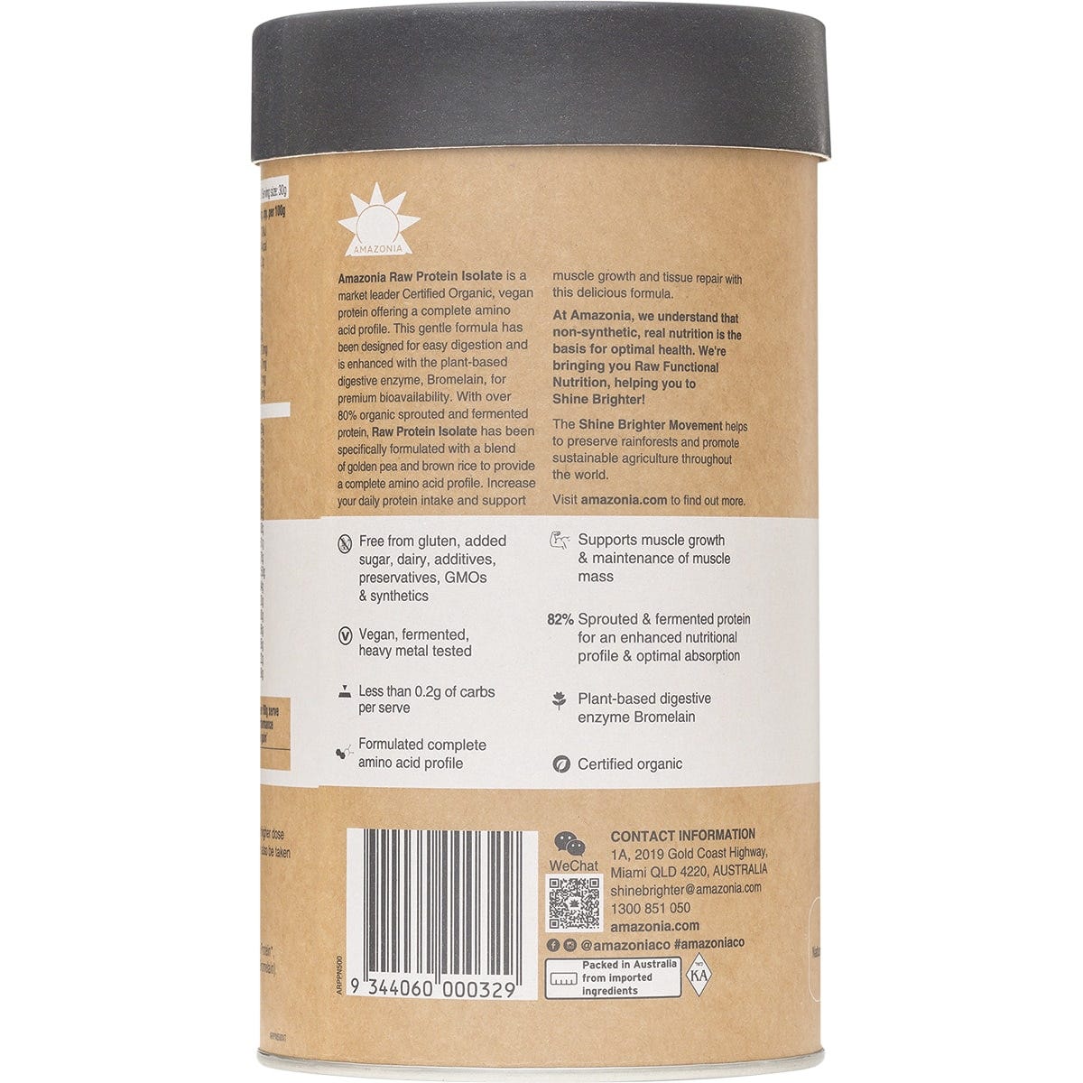 Amazonia Raw Protein Isolate Natural 500g