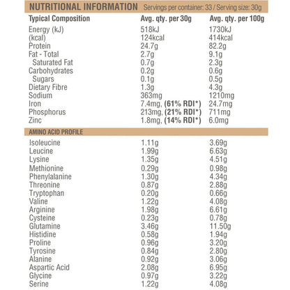 Amazonia Raw Protein Isolate Natural 1kg