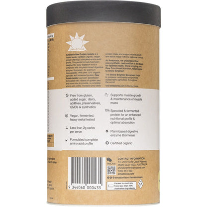 Amazonia Raw Protein Isolate Vanilla 1kg