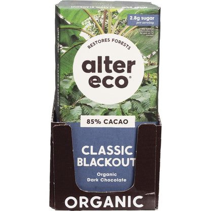 Alter Eco Chocolate Organic Dark Classic Blackout 12x80g