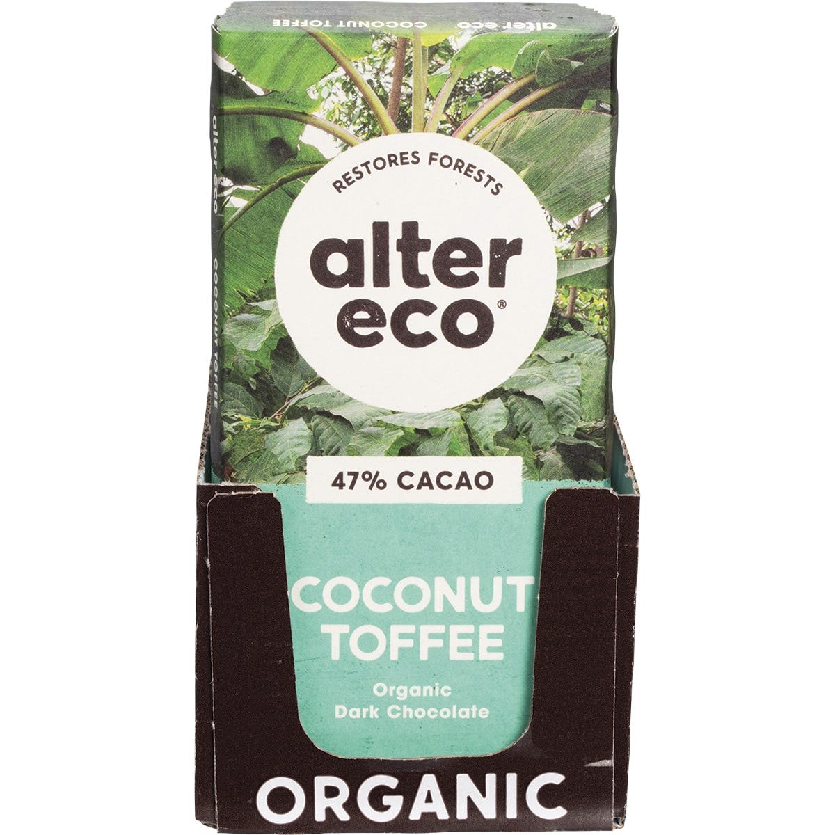 Alter Eco Chocolate Organic Dark Coconut Toffee 12x80g