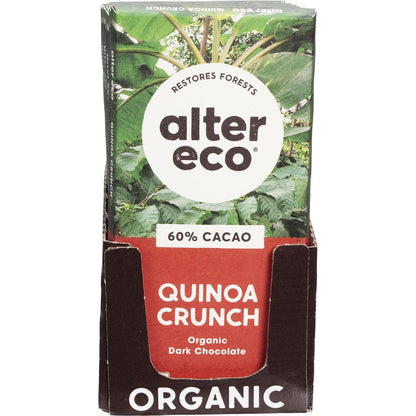 Alter Eco Chocolate Organic Dark Quinoa Crunch 12x80g