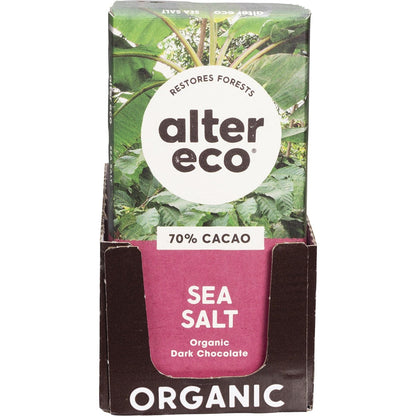 Alter Eco Chocolate Organic Dark Sea Salt 12x80g