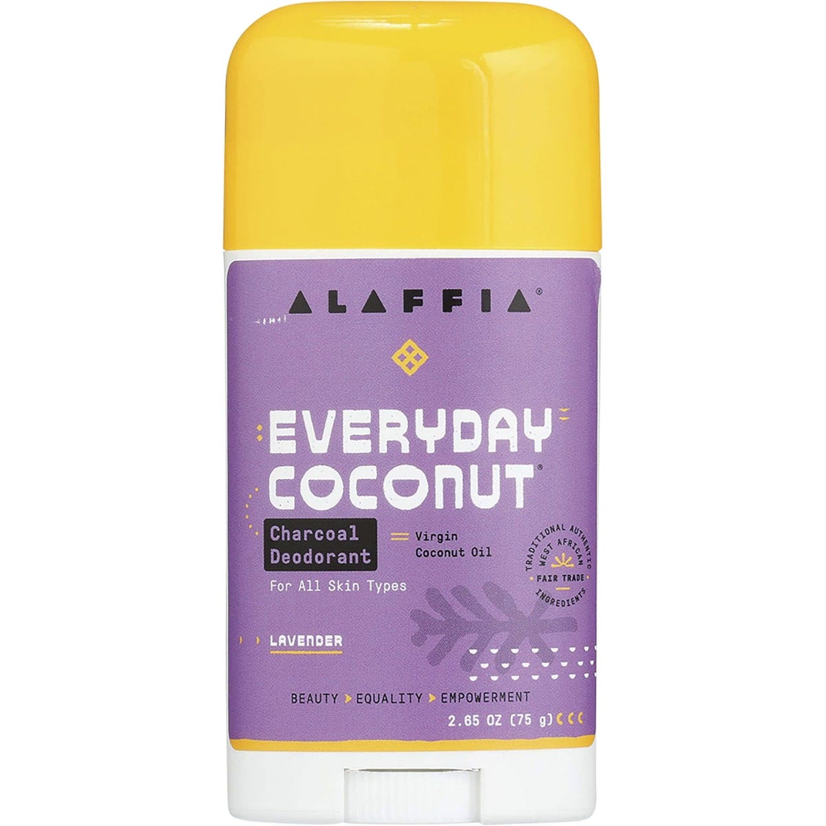 Alaffia Everyday Coconut Deodorant Charcoal & Lavender 75g