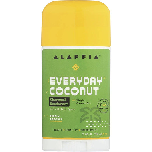 Alaffia Everyday Coconut Deodorant Charcoal & Purely Coconut 75g