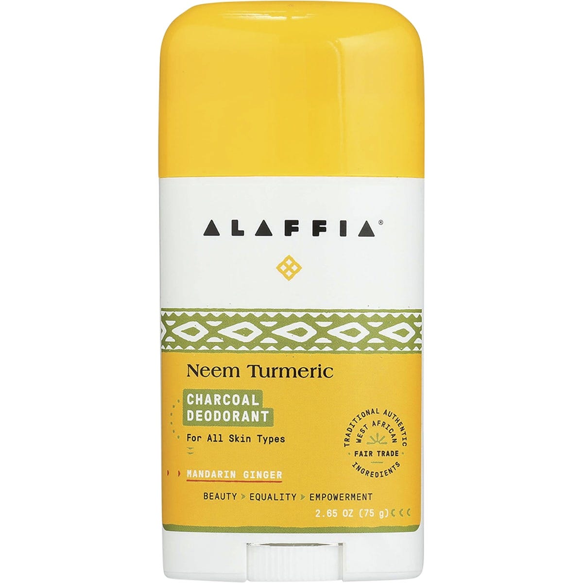 Alaffia Neem Turmeric Deodorant Charcoal & Mandarin 75g