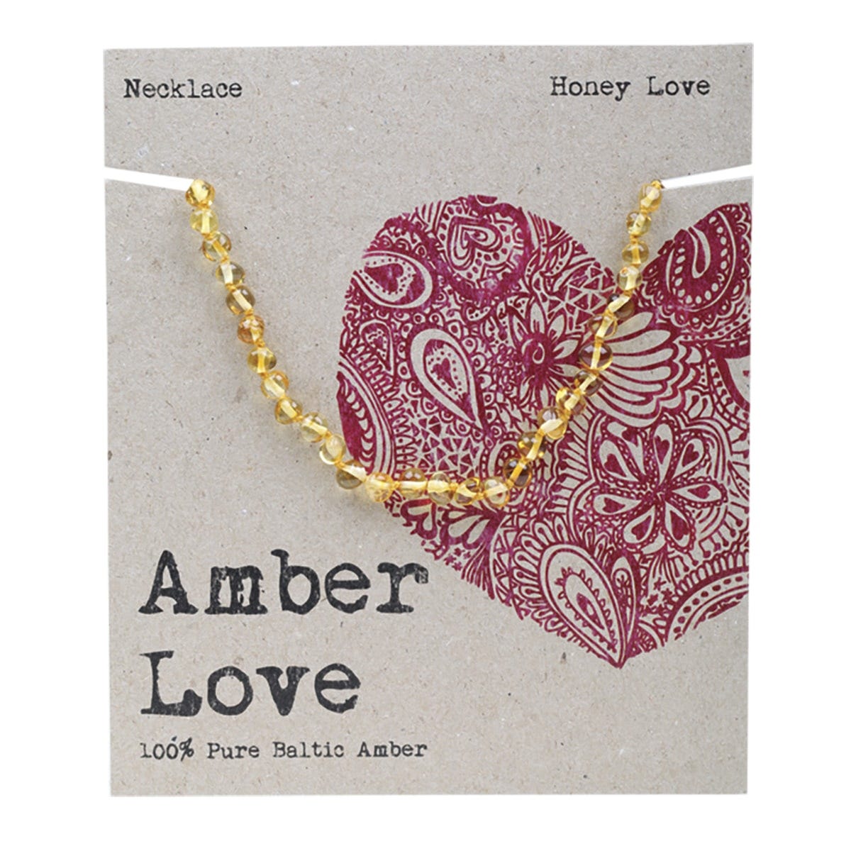 Amber Love Children's Necklace 100% Baltic Amber Honey 33cm