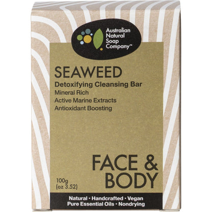 Australian Natural Soap Co Face & Body Detoxifying Cleansing Seaweed 100g