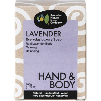 Australian Natural Soap Co Hand & Body Everyday Luxury Lavender 100g