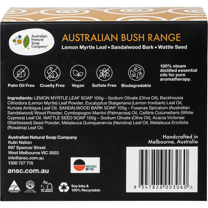 Australian Natural Soap Co Curated Gift Australian Bush Range 3pk