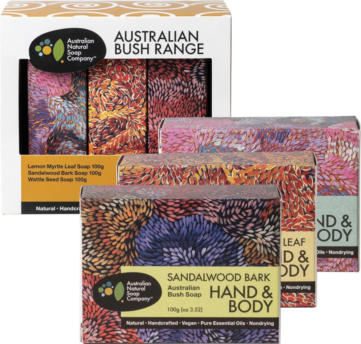 Australian Natural Soap Co Curated Gift Australian Bush Range 3pk