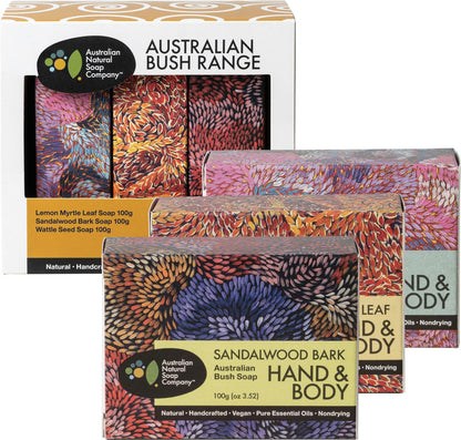 Australian Natural Soap Co Curated Gift Australian Bush Range 3pk