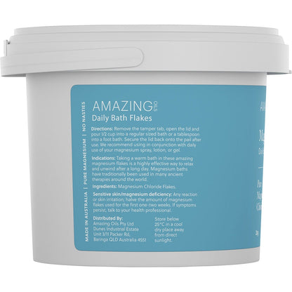 Amazing Oils Magnesium Daily Bath Flakes Pure Magnesium Chloride 2kg