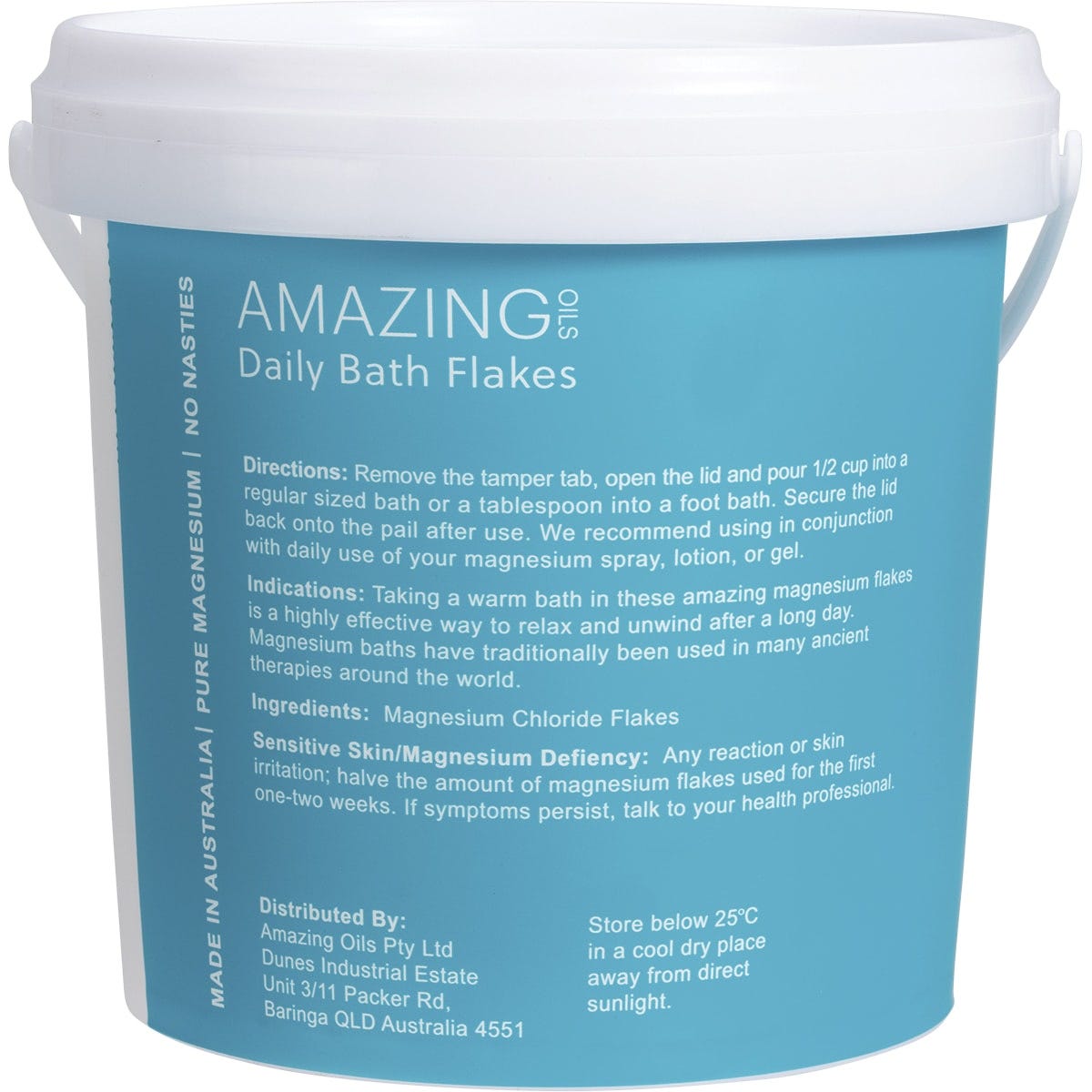 Amazing Oils Magnesium Daily Bath Flakes Pure Magnesium Chloride 5kg