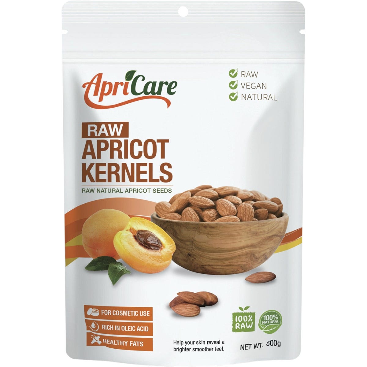 Apricare Apricot Kernels Raw 500g