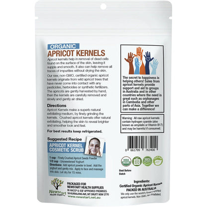 Apricare Apricot Kernels Organic Raw 500g