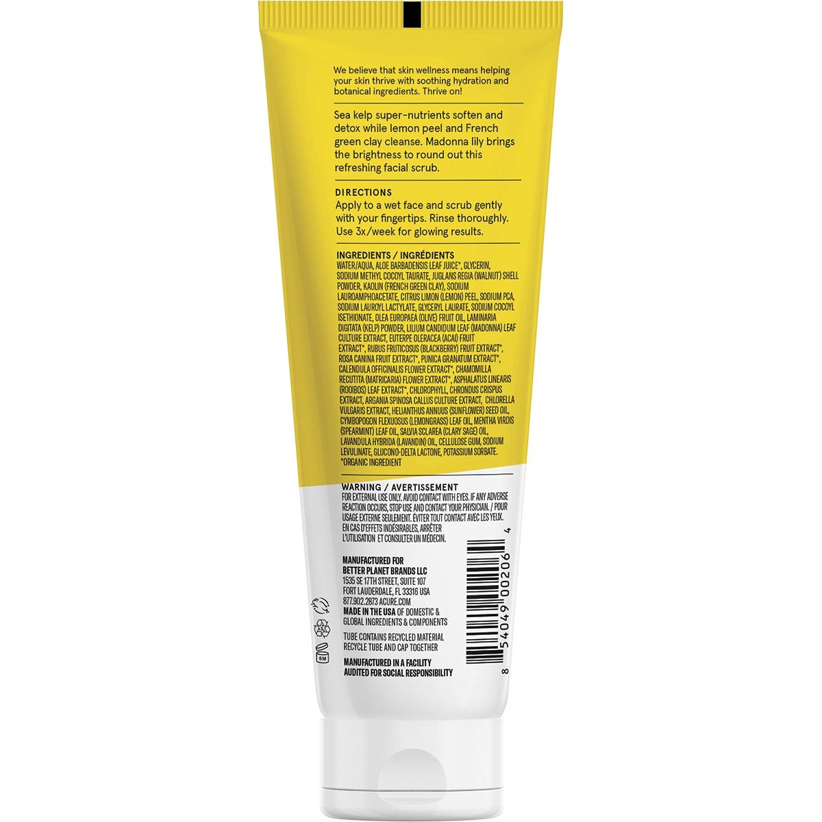 ACURE Brightening Facial Scrub 118ml