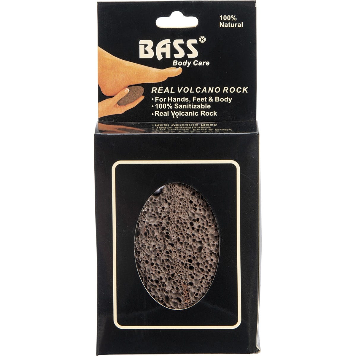 Bass Body Care Real Volcanic Rock for Hands, Feet & Body