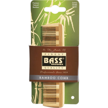 Bass Brushes Bamboo Comb Pocket Size Fine Tooth